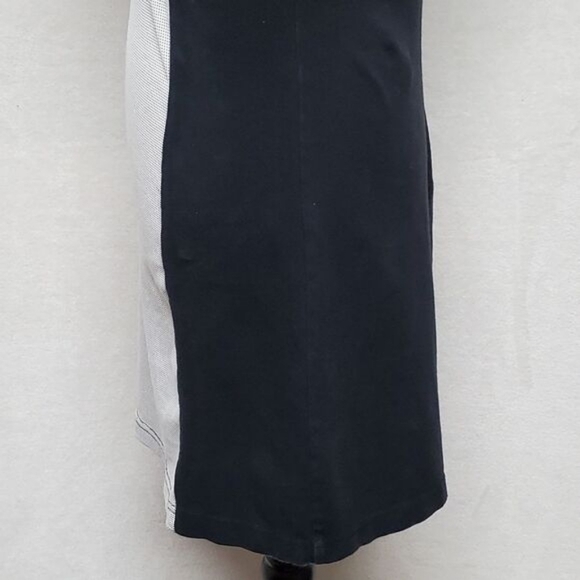 LBH Vintage 1990s Black White Colorblock Racerback Stretchy Mini Tennis Dress S - Picture 9 of 13